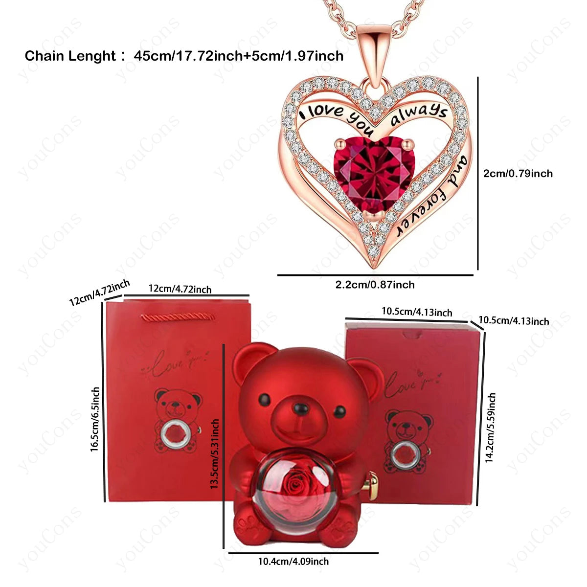 Amora™ Crimson Heart Pendant Box