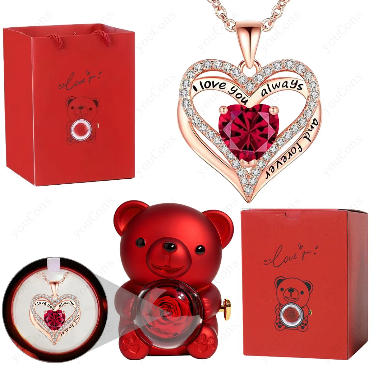 Amora™ Crimson Heart Pendant Box